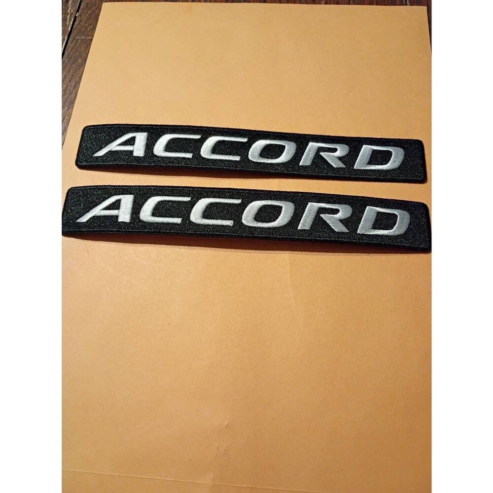 New Honda Accord Black White Iron On Patches for Jacket Hat Shirt Pants Car Cove
